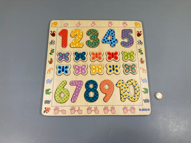 Planche puzzle chiffres, moins cher chez Petit Kiwi