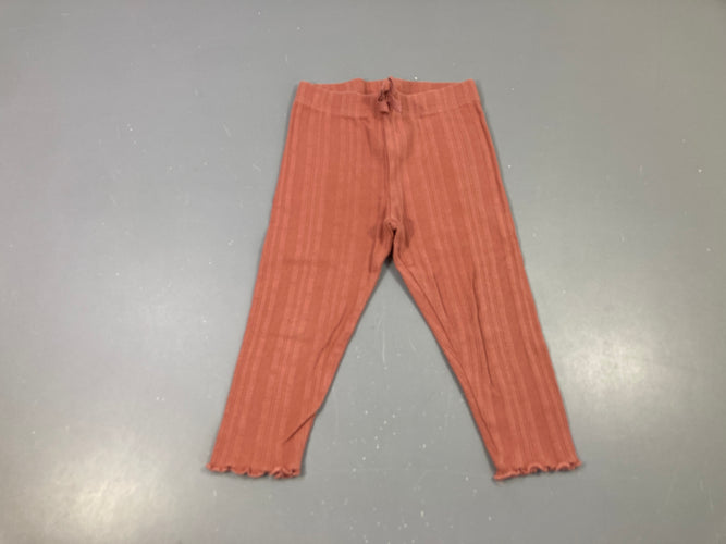Legging rose côtelé noeud, moins cher chez Petit Kiwi