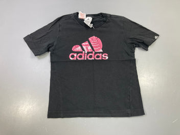 T-shirt m.c noir adidas, flocage craquelé