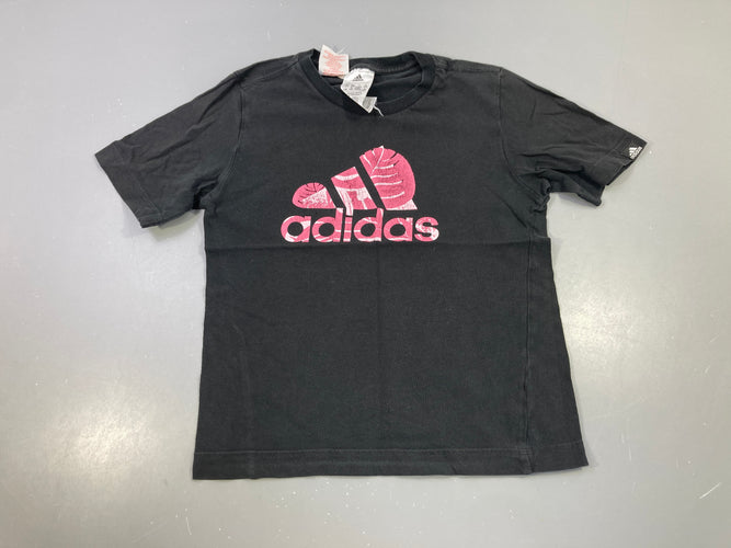 T-shirt m.c noir adidas, flocage craquelé, moins cher chez Petit Kiwi