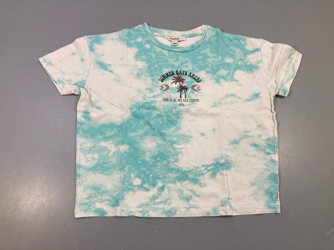 T-shirt m.c court tie&dye bleu/blanc summer dayx, moins cher chez Petit Kiwi