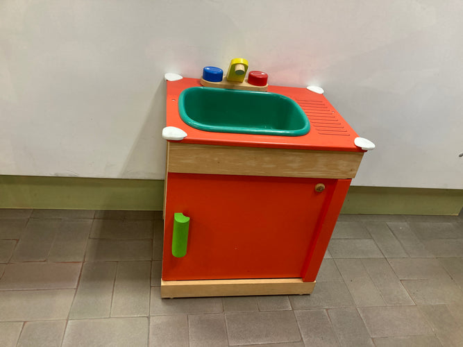 Meuble évier en bois 35-43-51cm Quelques traces d'usure + Paniers/plateaux garnis, moins cher chez Petit Kiwi