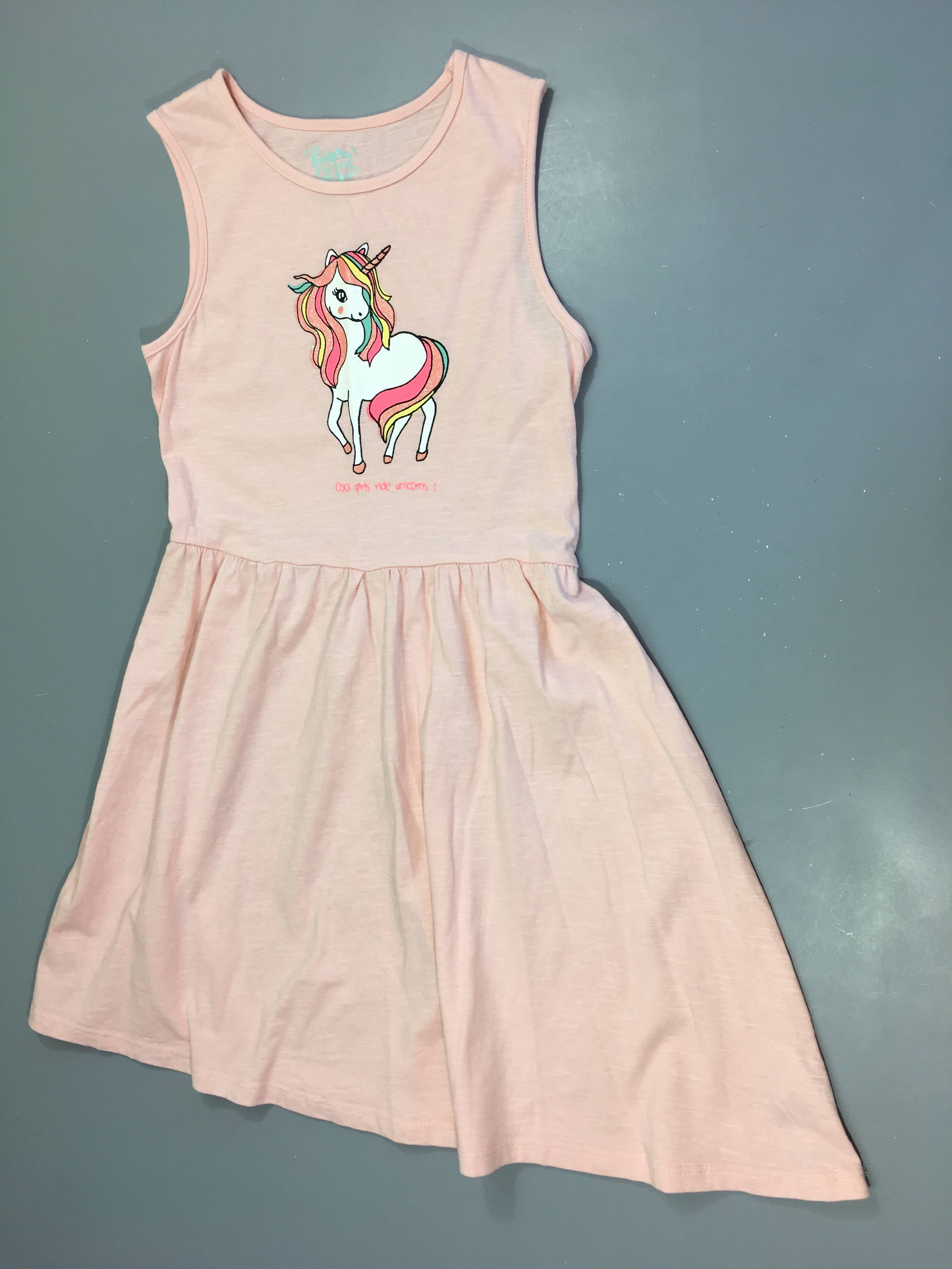Robe s.m rose pâle flammé Licorne