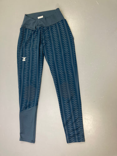 Legging de sport bleu motifs géométriques simond, moins cher chez Petit Kiwi