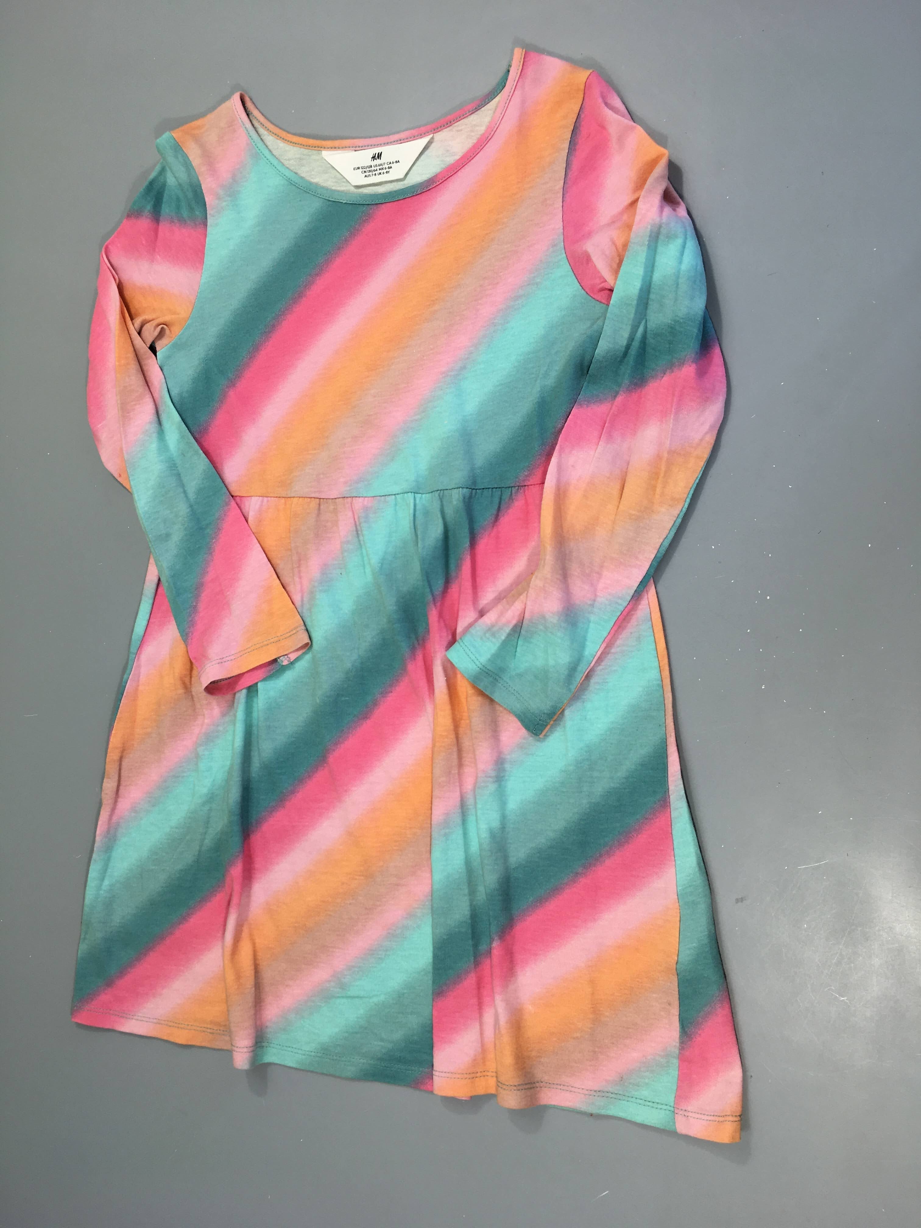 Robe m.l colorée arc-en-ciel