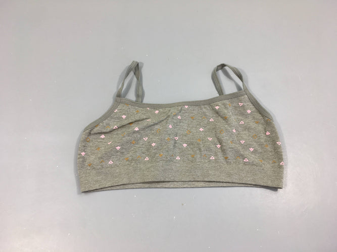 Brassière gris flammé triangles, moins cher chez Petit Kiwi