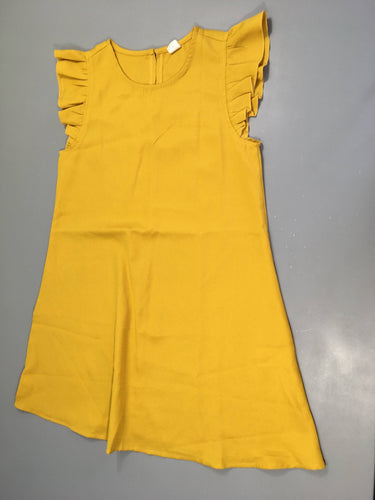 Robe m.c jaune froufrou manches, moins cher chez Petit Kiwi