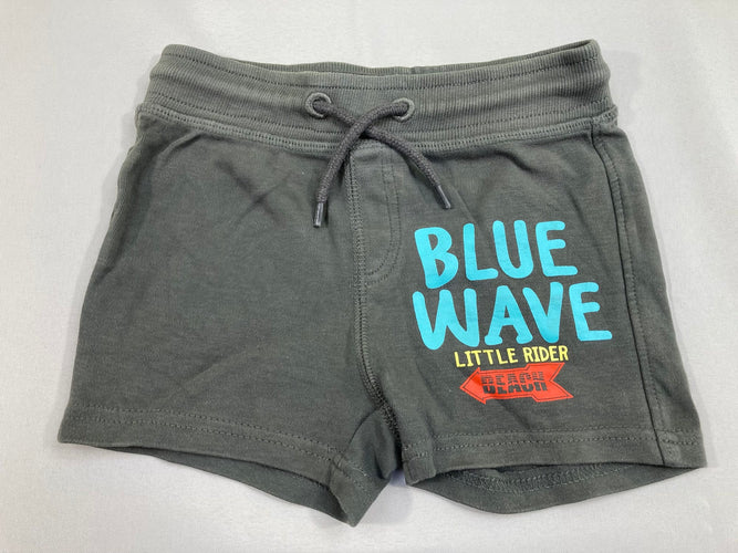 Short gris molleton Blue Wave, moins cher chez Petit Kiwi