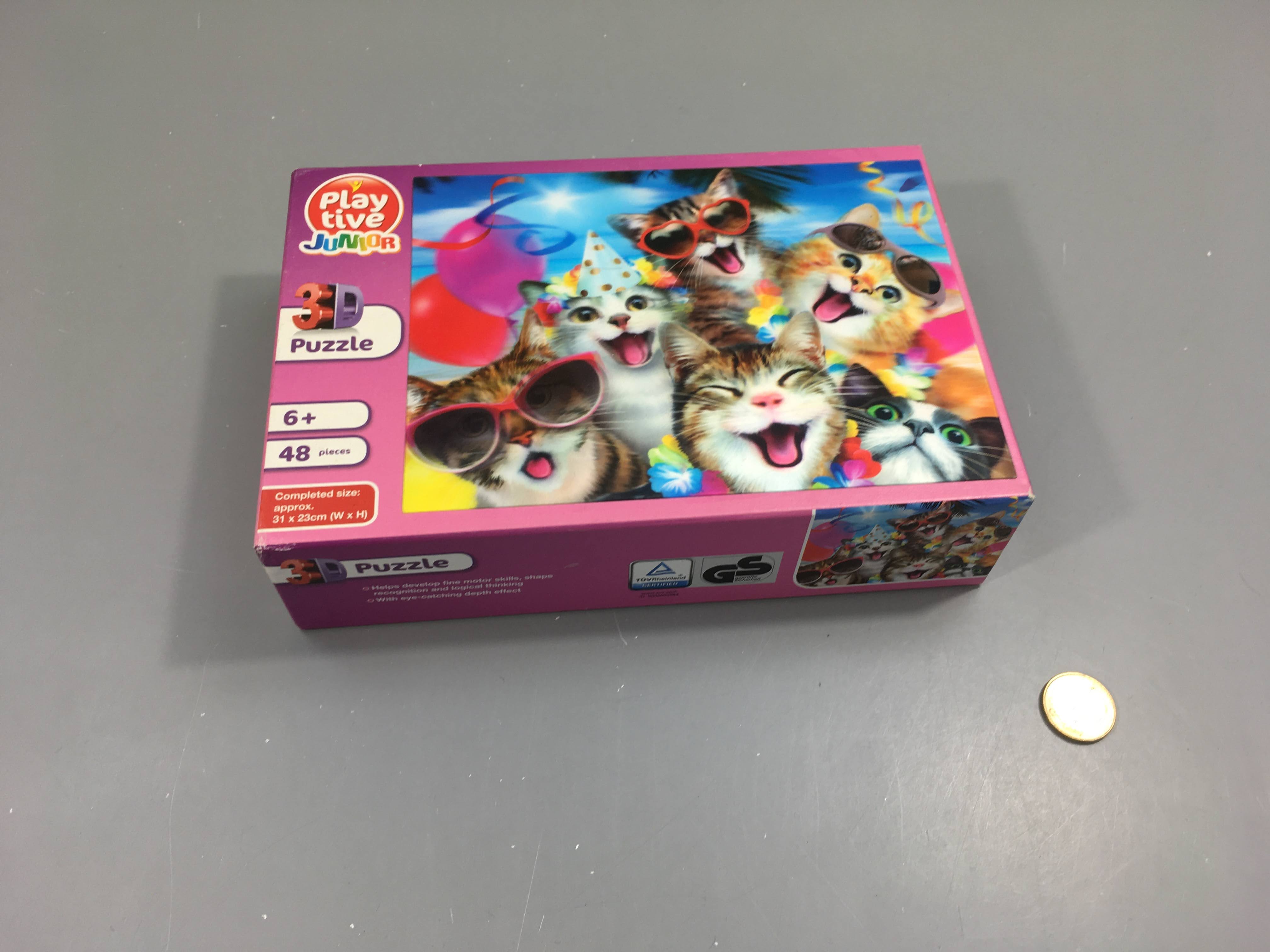 Puzzle 3D chats, 48pcs, +6a