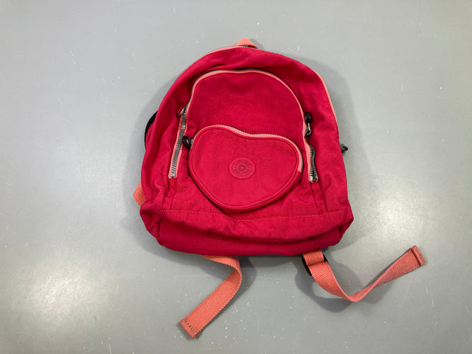 Petit sac à dos rose poche coeur, moins cher chez Petit Kiwi
