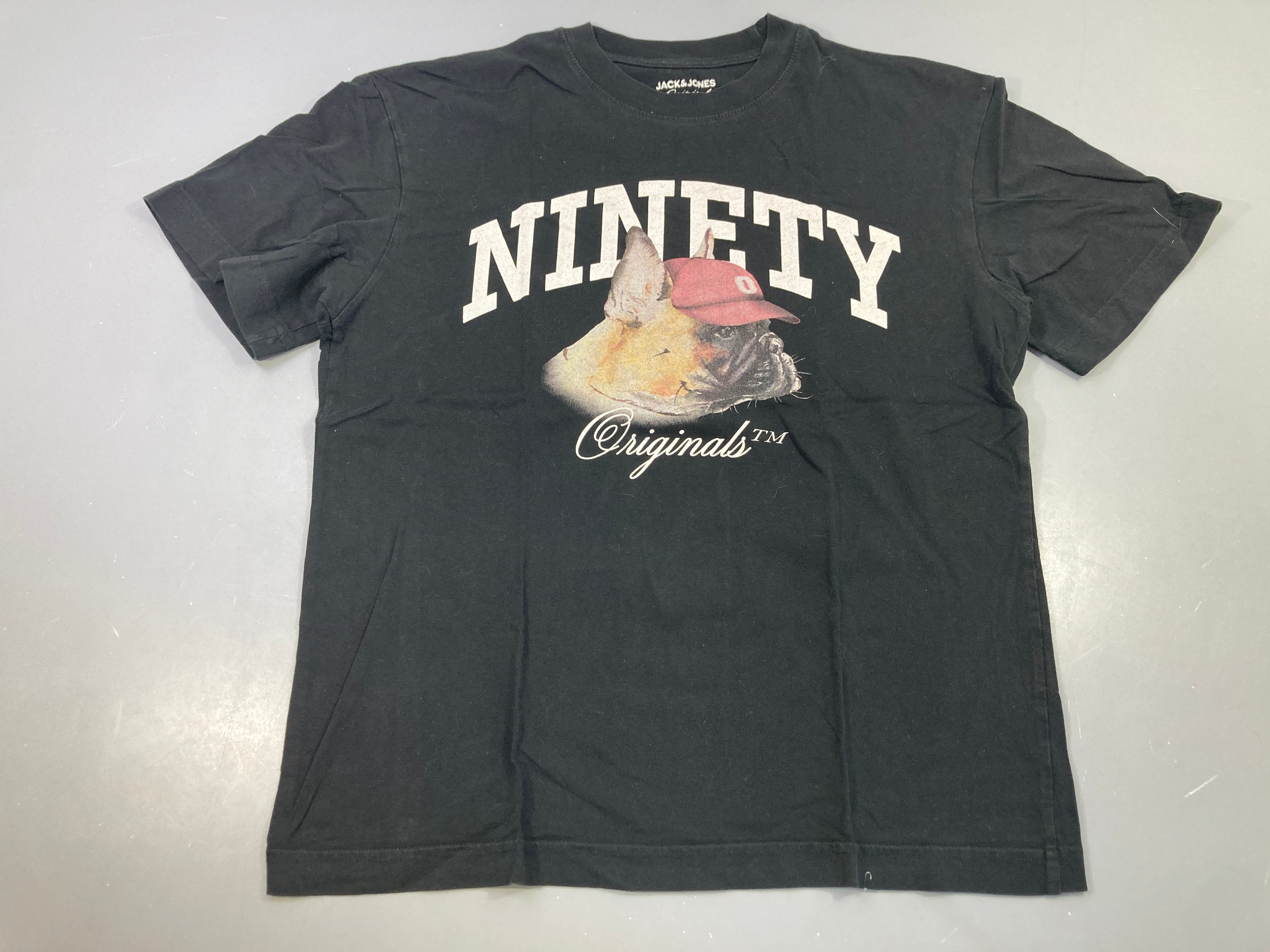 T-shirt m.c noir ninety chien
