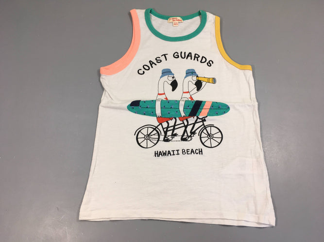 T-shirt s.m blanc flammé Coast guards, moins cher chez Petit Kiwi