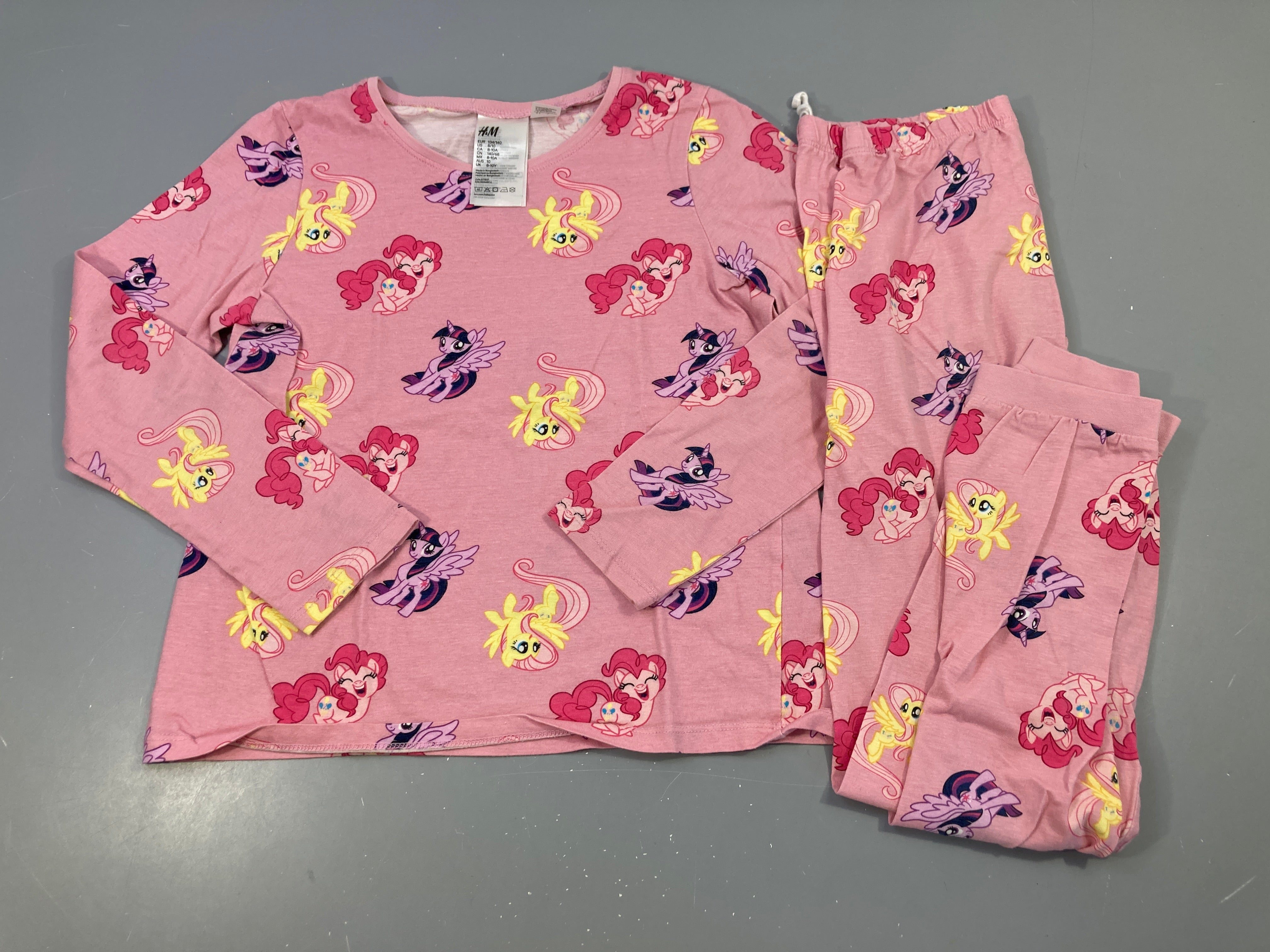 Pyjama 2pcs jersey rose poneys