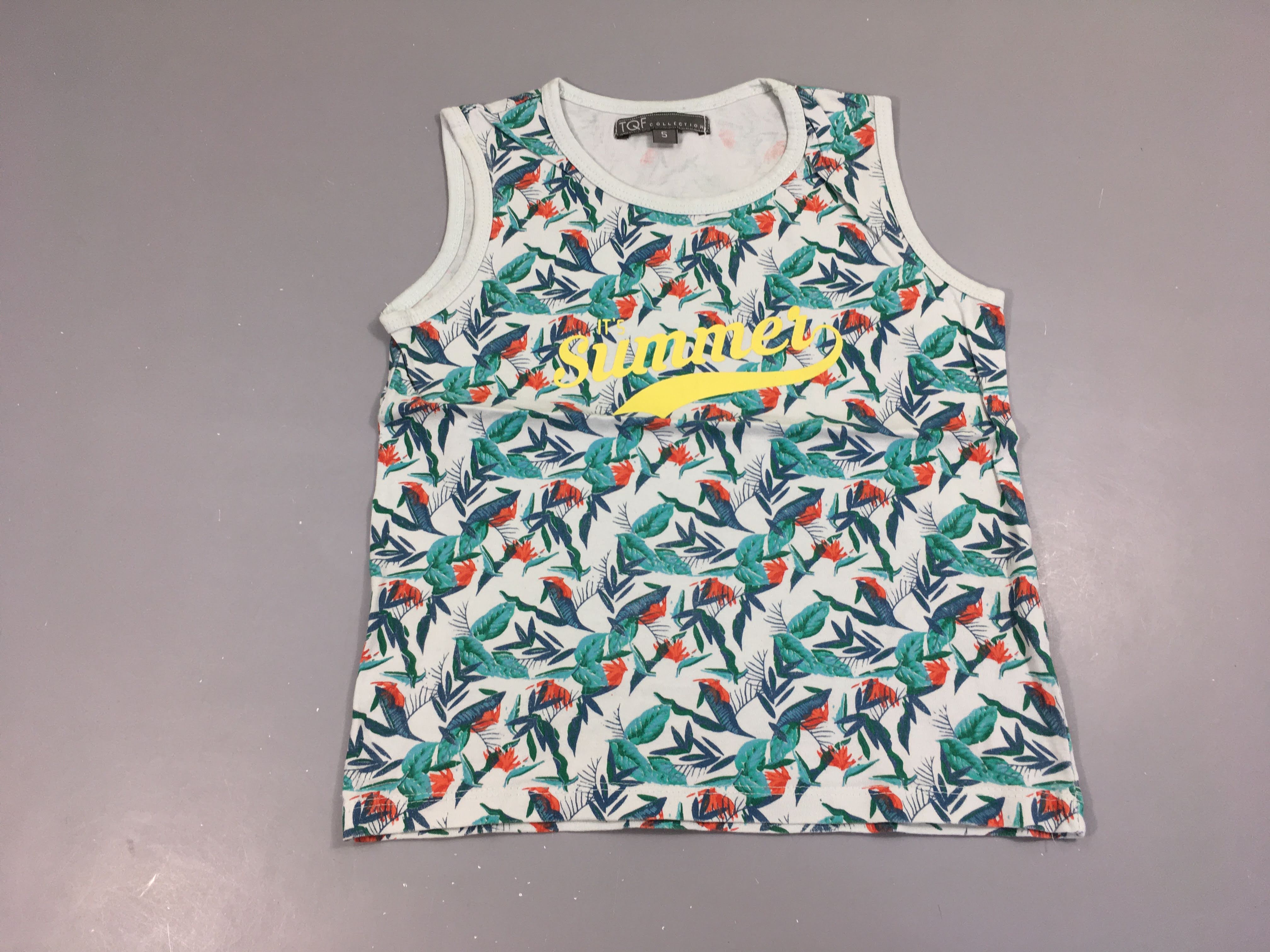 T-shirt s.m bleu clair feuillage Summer