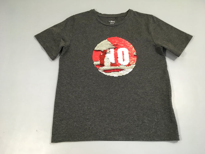 T-shirt m.c gris foncé Sequins réversible No/Yes, moins cher chez Petit Kiwi