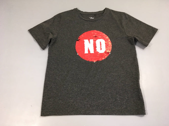 T-shirt m.c gris foncé Sequins réversible No/Yes, moins cher chez Petit Kiwi