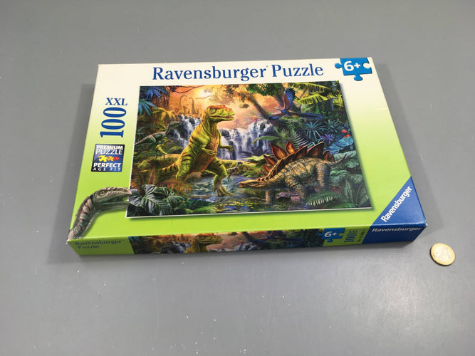 Puzzle dinos, 100pcs XXL, +6a, moins cher chez Petit Kiwi