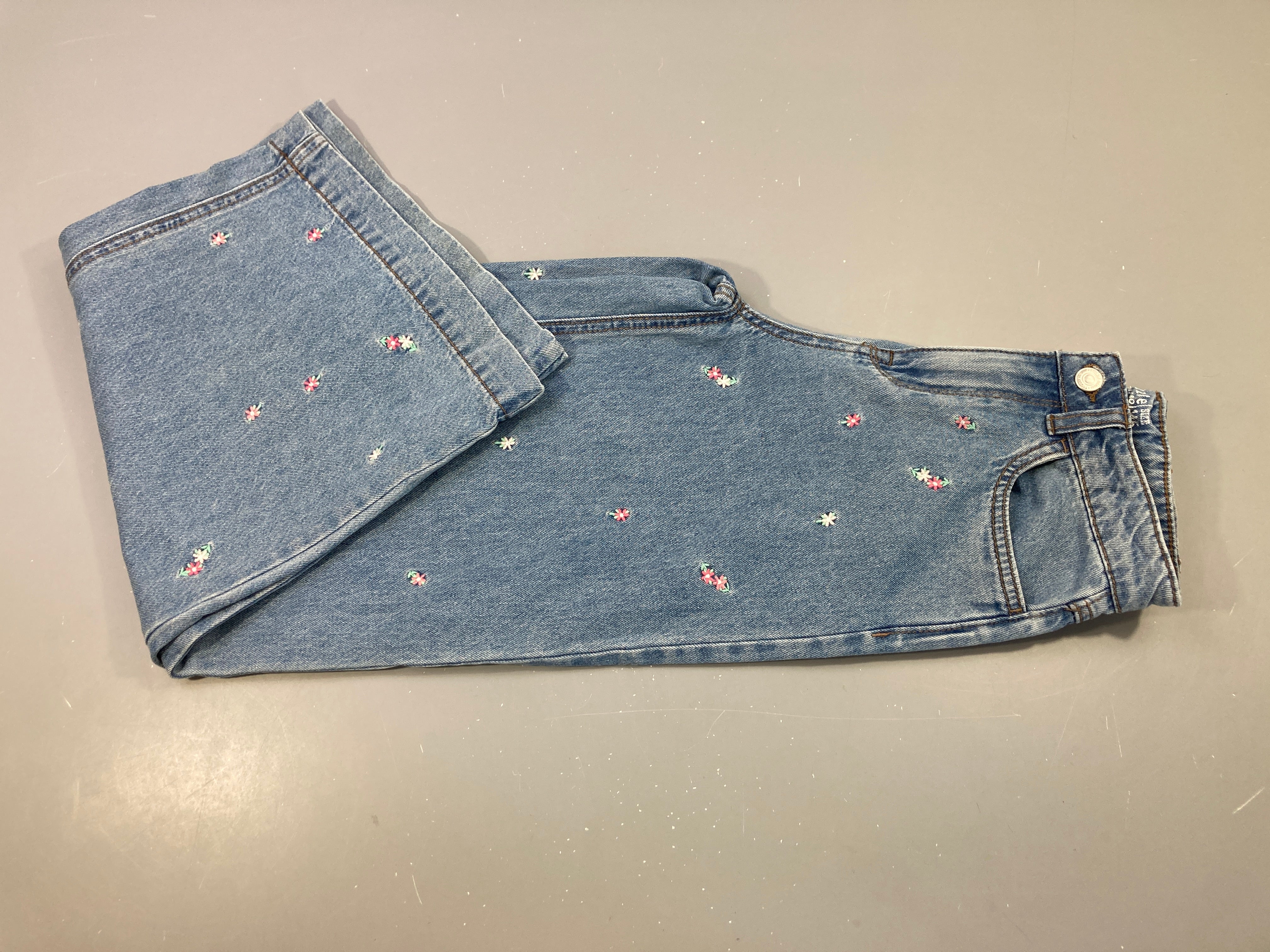 Jeans Wide Leg broderies
