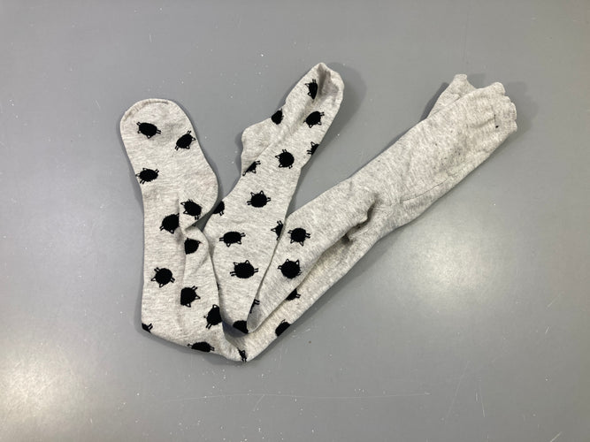 Collants gris chats noirs, moins cher chez Petit Kiwi