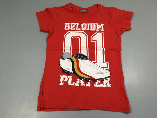 T-shirt m.c. rouge Belgium, moins cher chez Petit Kiwi
