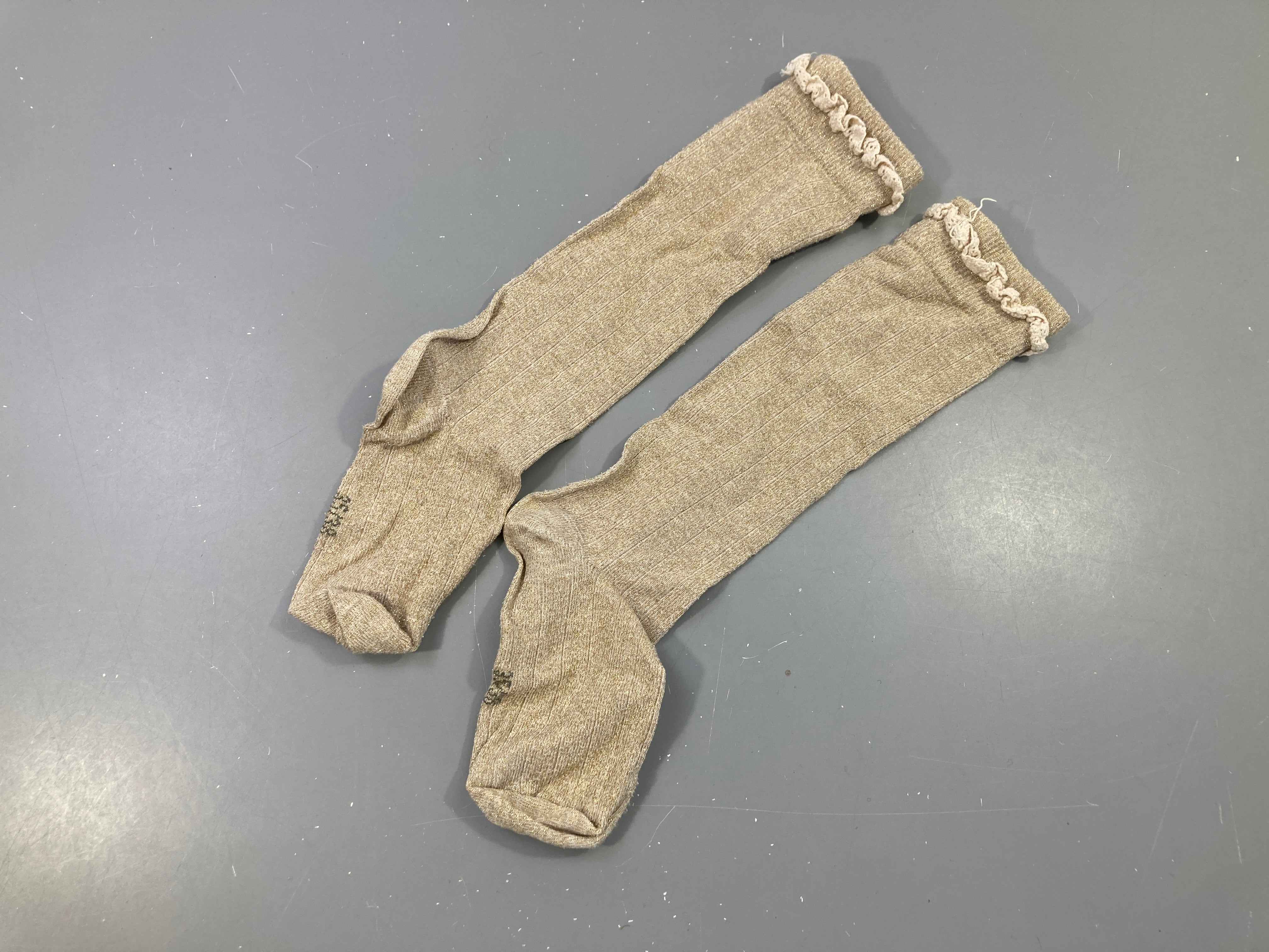 Chaussettes irisé doré