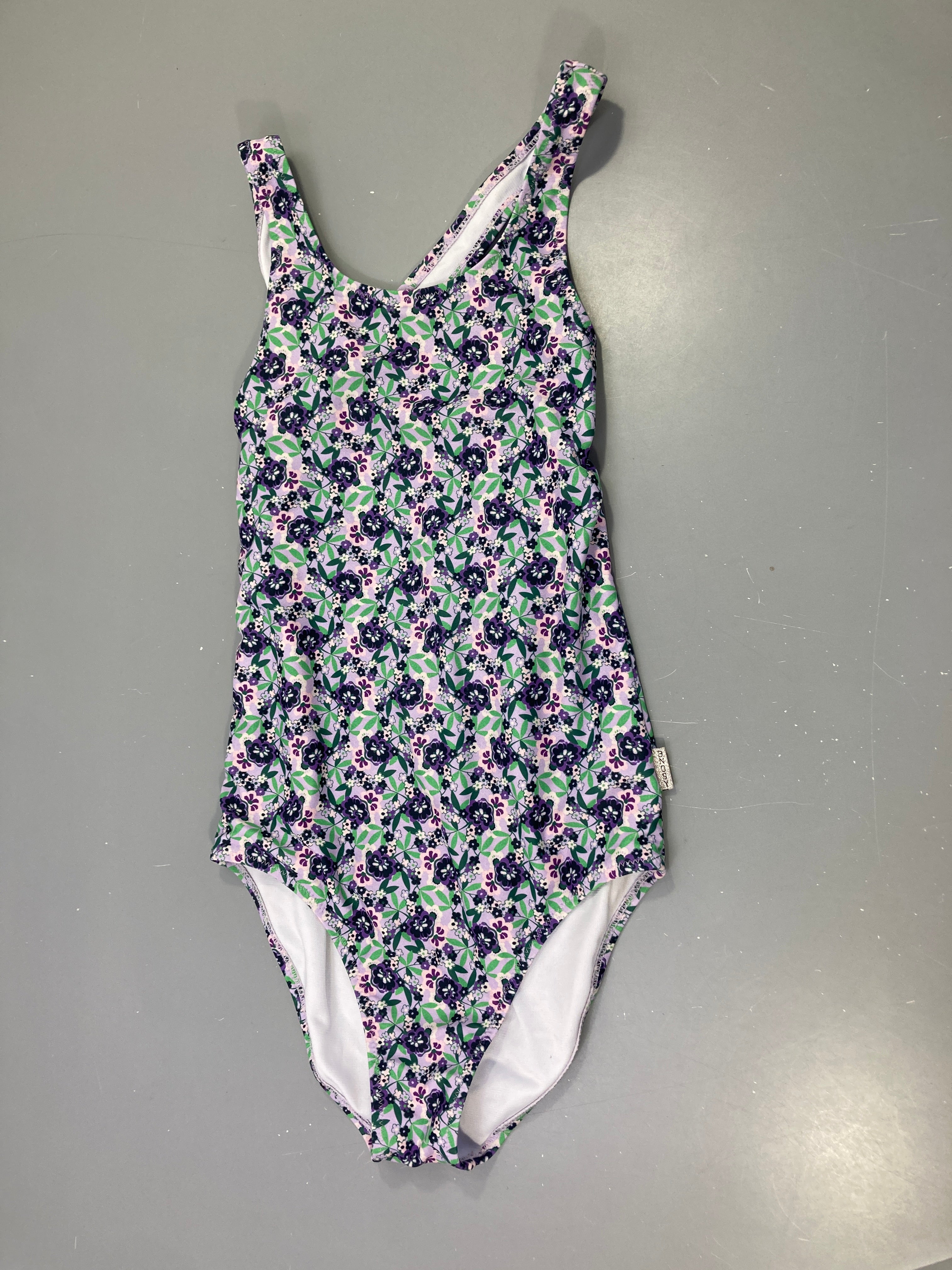 Maillot lilas fleuri mauve B.Nosy