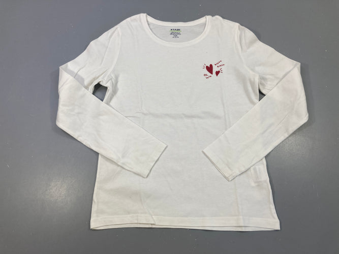 T-shirt m.l blanc oh lala coeur, moins cher chez Petit Kiwi