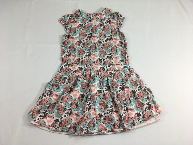 Robe m.c rose feuilles, moins cher chez Petit Kiwi