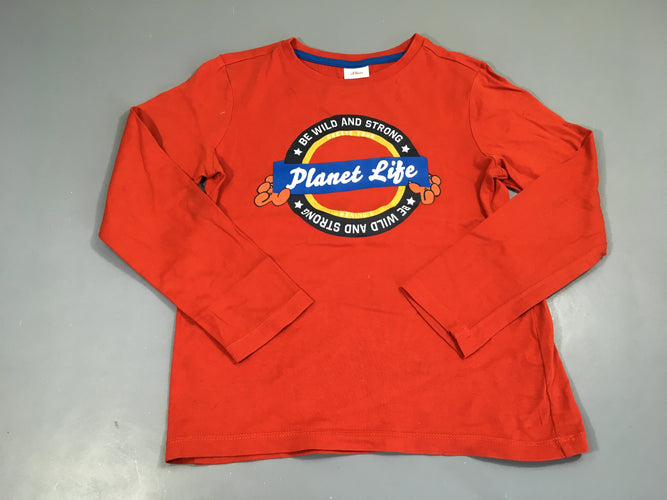T-shirt m.l orangé Planet, moins cher chez Petit Kiwi