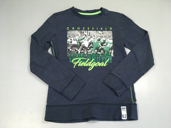 T-shirt m.l bleu foncé moucheté couleur Croosfield, moins cher chez Petit Kiwi