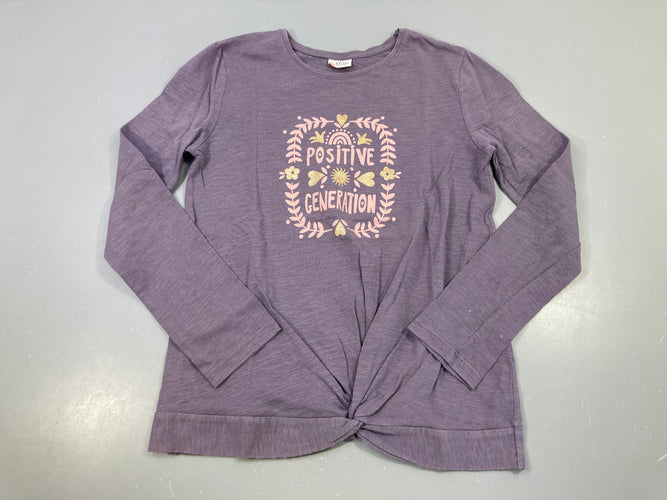 T-shirt m.l flammé lilas Positive, moins cher chez Petit Kiwi