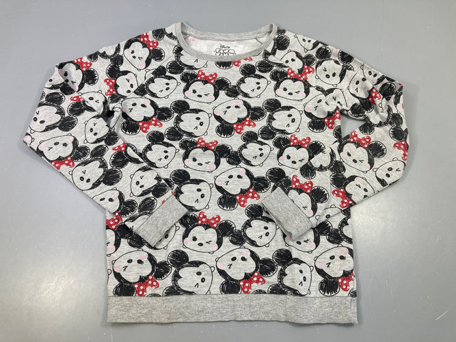 Sweat gris Minnie bouloché, moins cher chez Petit Kiwi