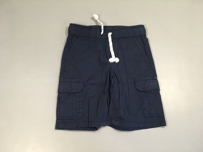 Bermuda bleu foncé poches latérales, moins cher chez Petit Kiwi
