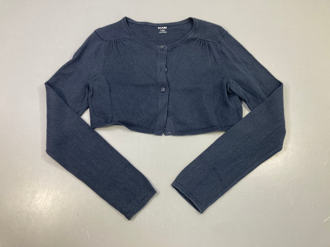 Gilet bleu foncé court, moins cher chez Petit Kiwi