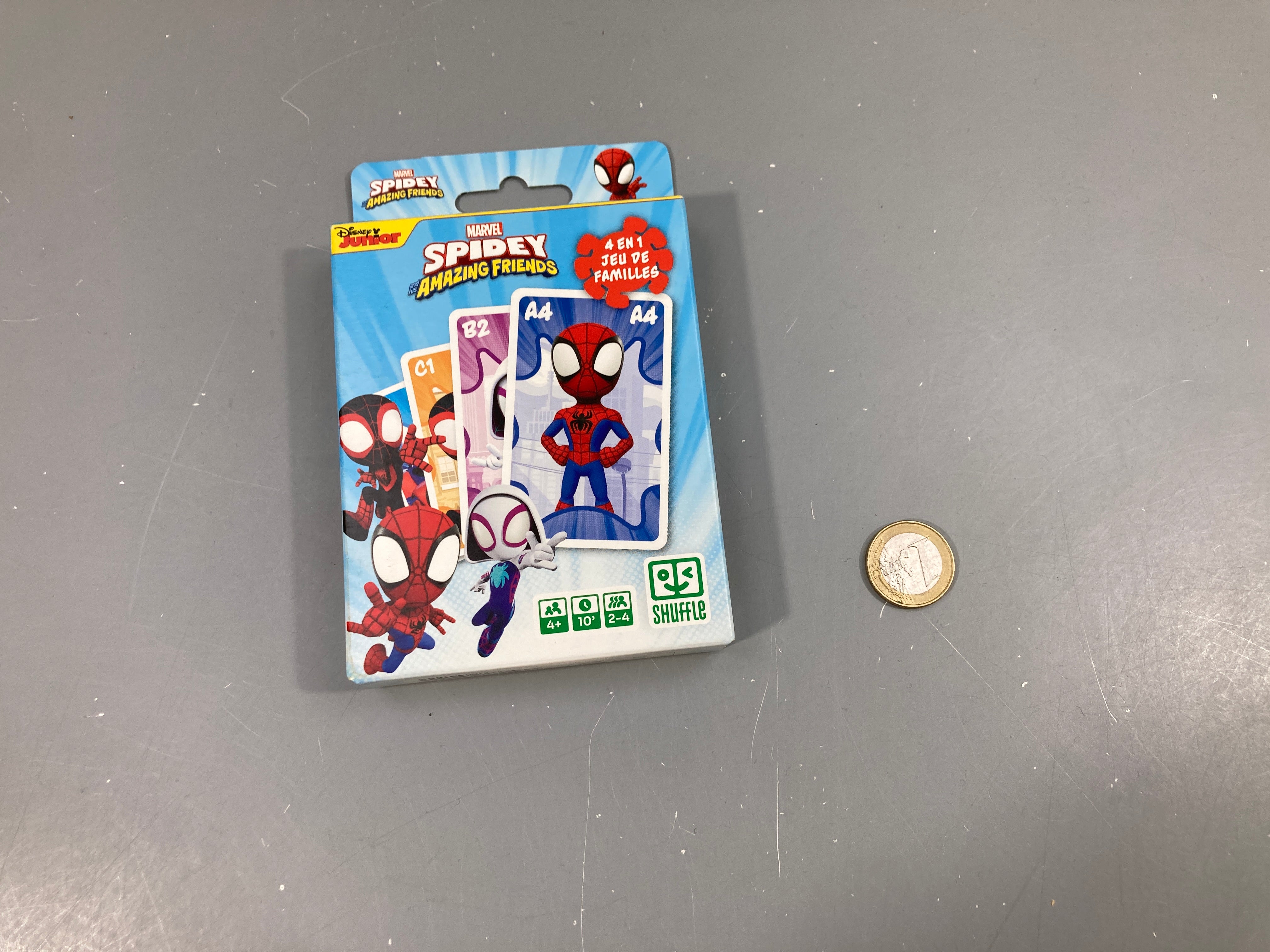 Neuf- 4 en 1 jeu de familles Spidey Amazing friends +4a