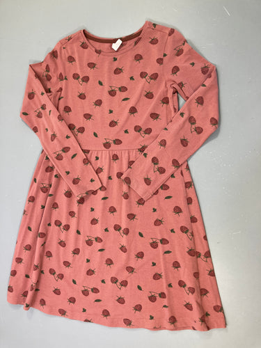 Robe m.l jersey vieux rose Framboises, moins cher chez Petit Kiwi