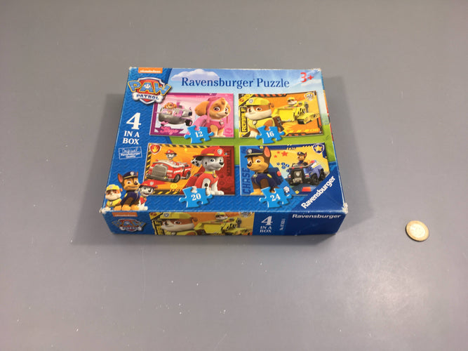 4 Puzzles Paw Patrol +3a Complet, moins cher chez Petit Kiwi