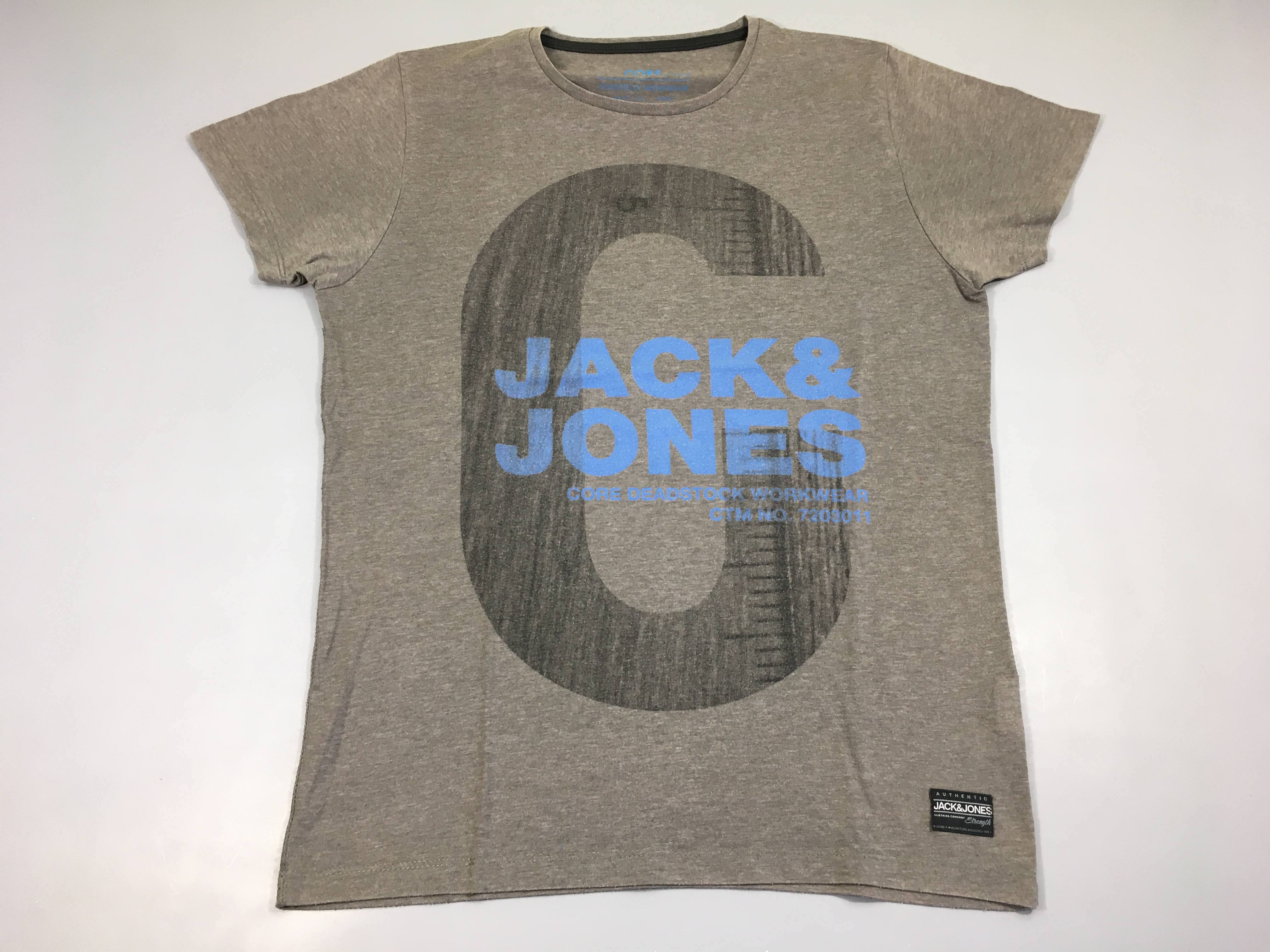 T-shirt m.c gris chiné jack&jones core, bouloché