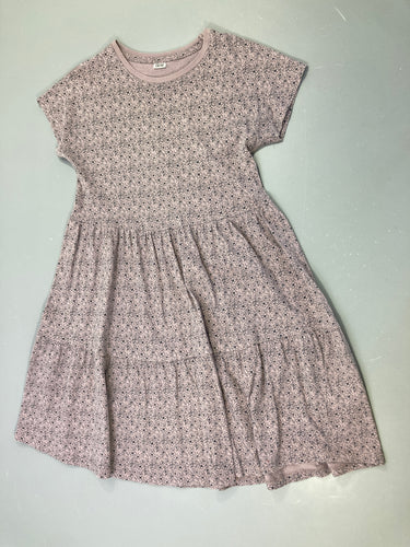 Robe m.c jersey lilas fleuri gris, moins cher chez Petit Kiwi