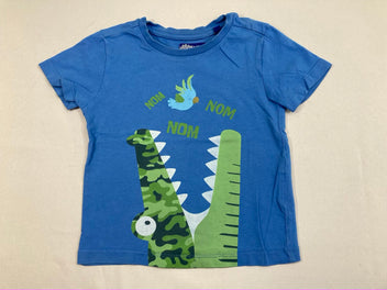 T-shirt m.c bleu perroquet/crocodile