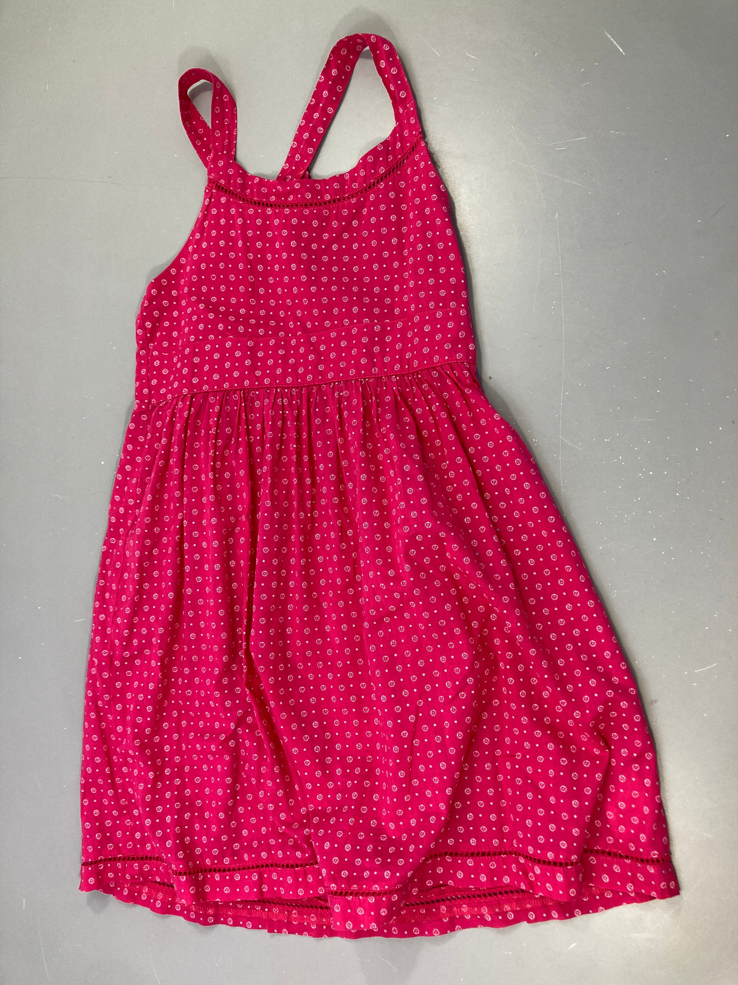 Robe s.m coton rose minis fleurs