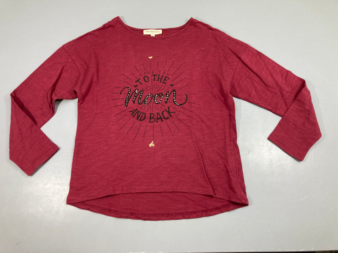 T-shirt m.l aubergine flammé Moon Strass, moins cher chez Petit Kiwi