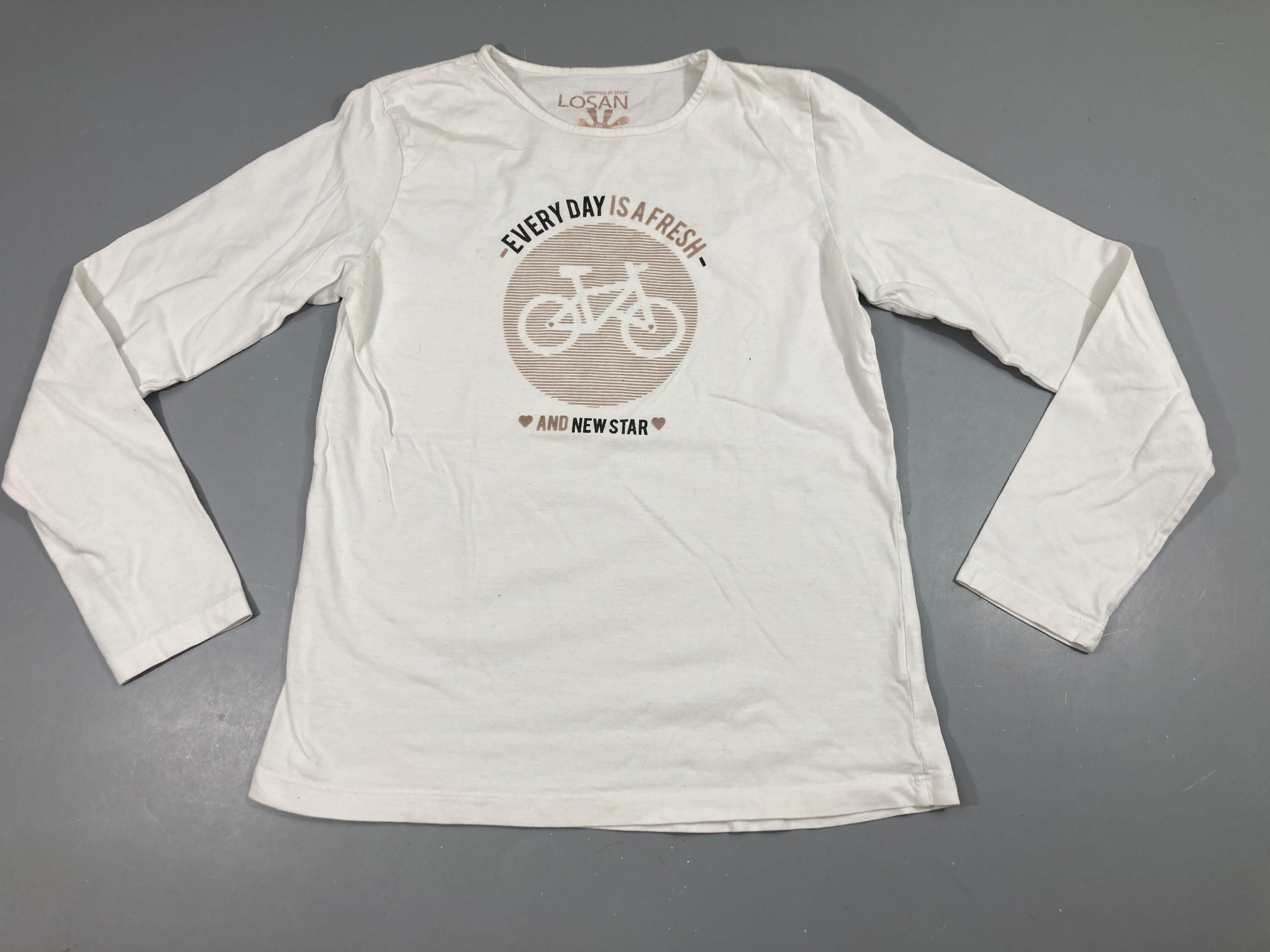 T-shirt m.l blanc vélo