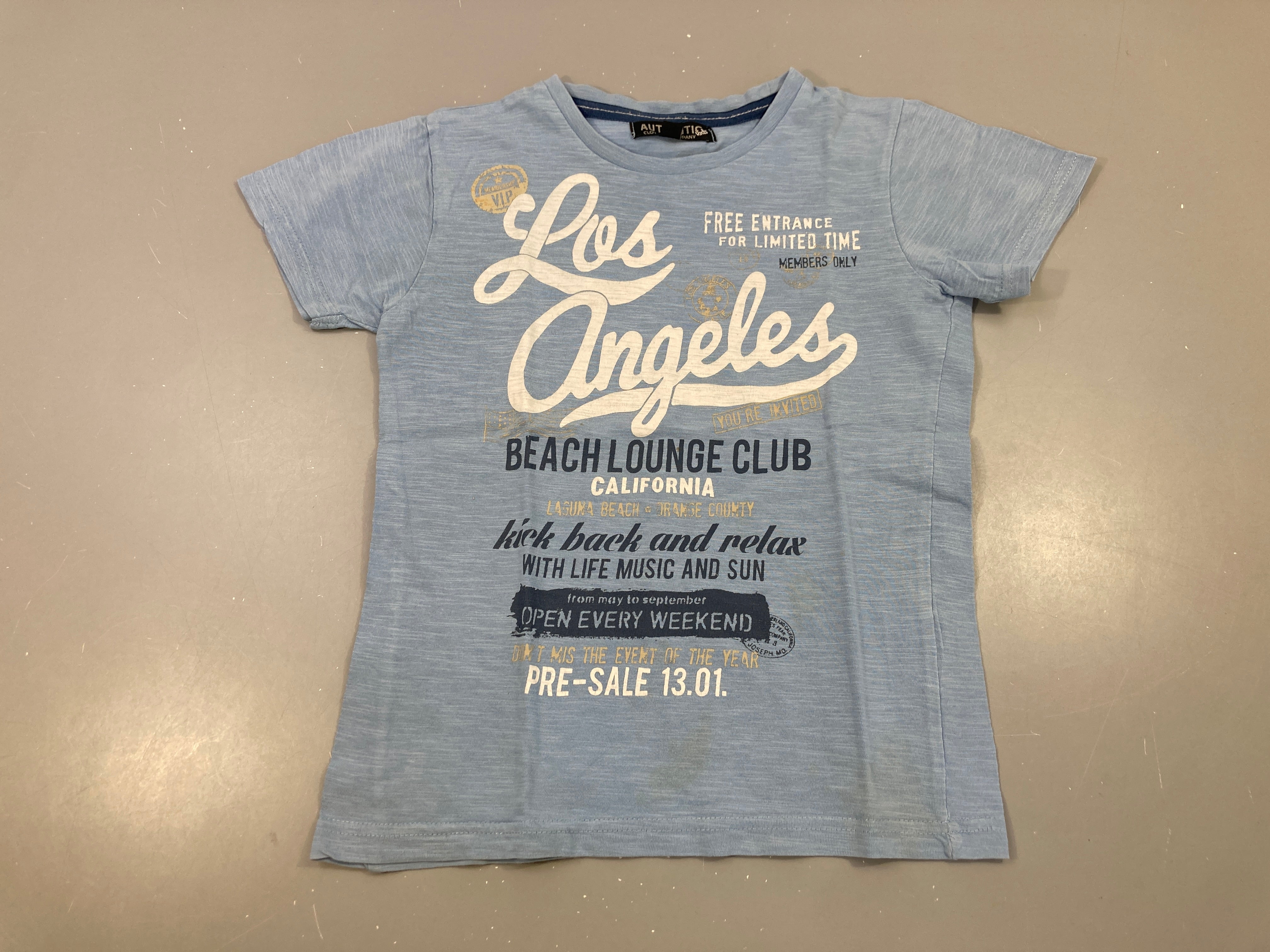 T-shirt m.c bleu flammé Los Angeles