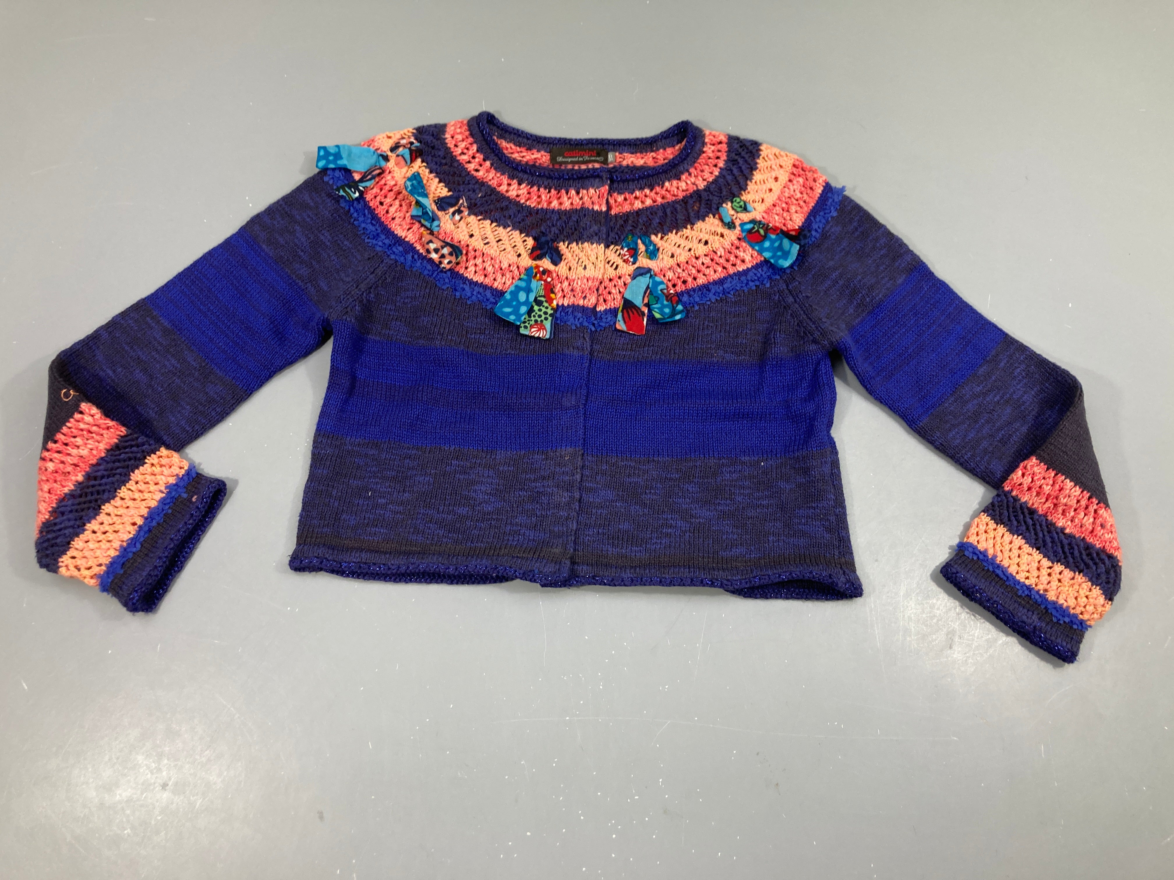 Gilet à pressions bleu arc couleur heut noeuds