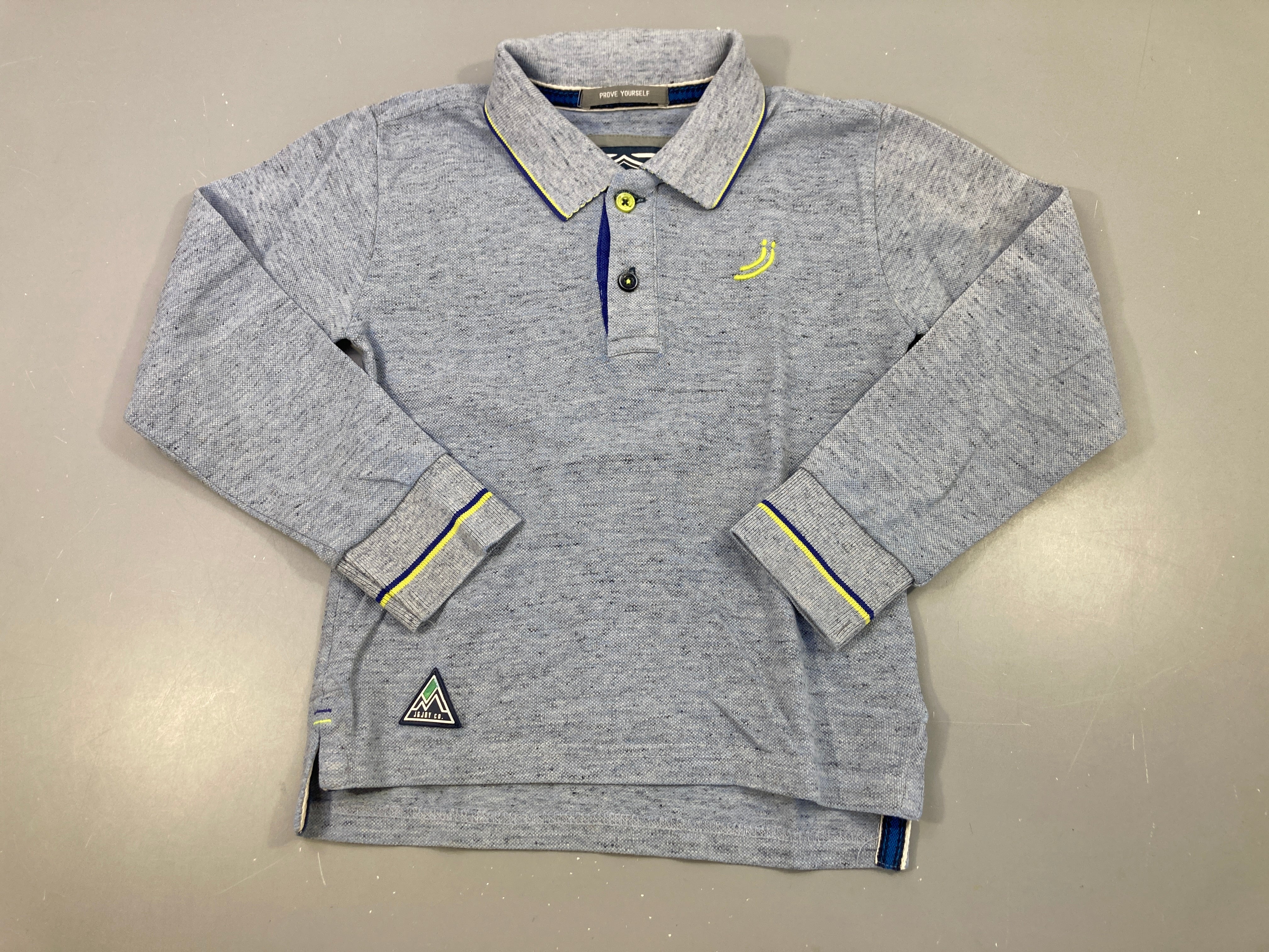 Polo ml bleu moucheté