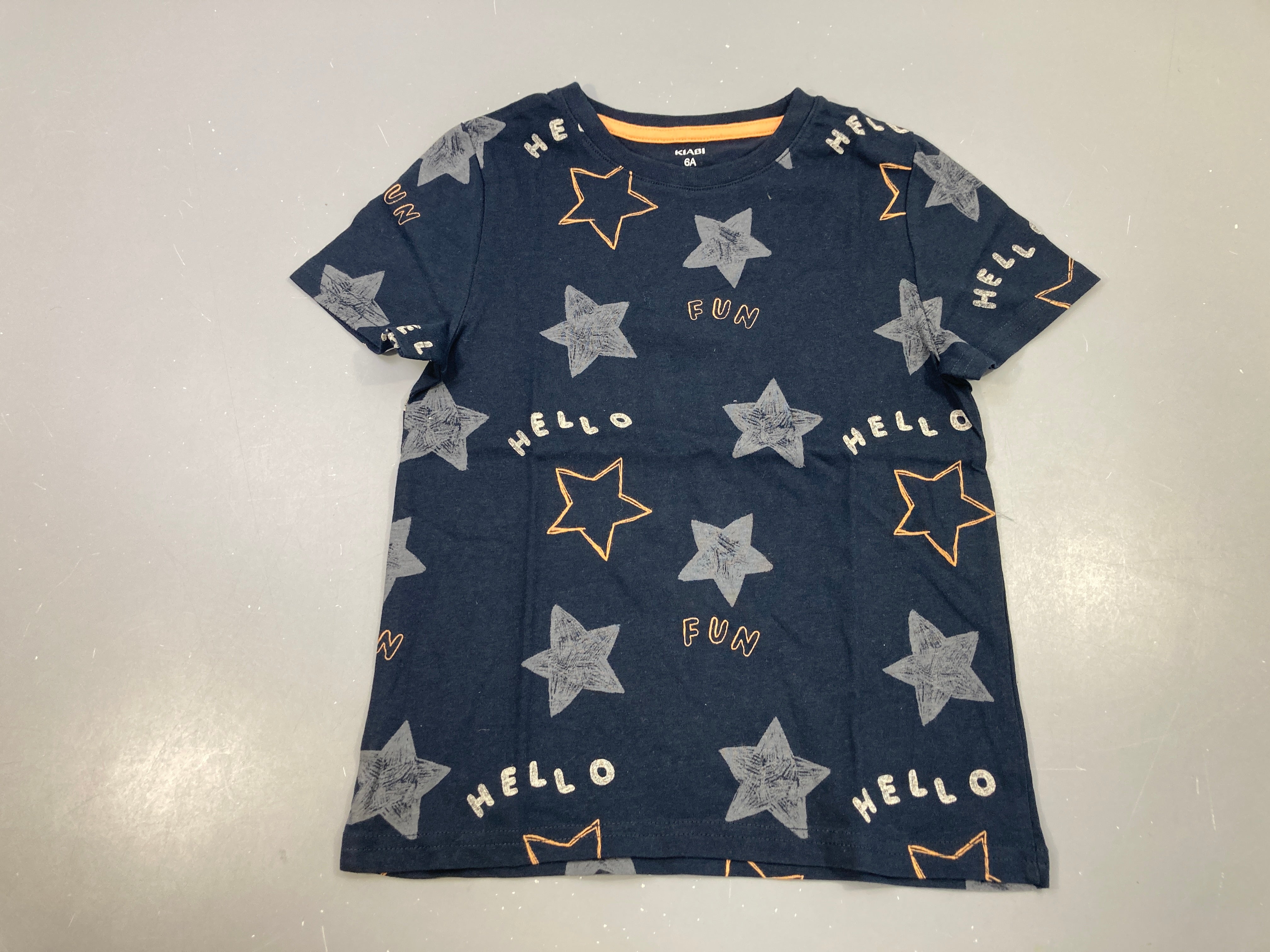T-shirt m.c noir étoiles Fun