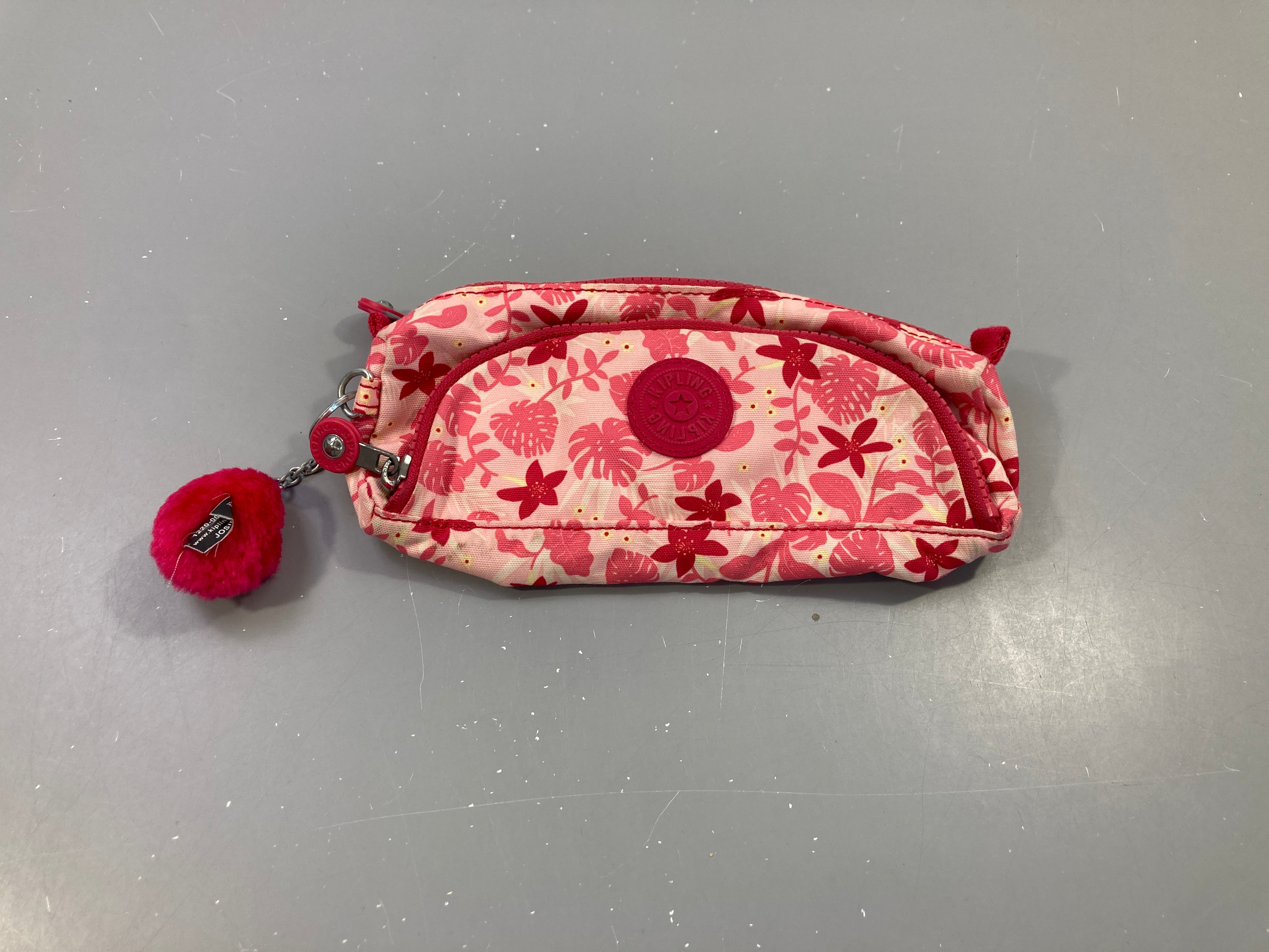 Trousse Kipling Cute Pink leaves Quelques traces de crayon intérieur