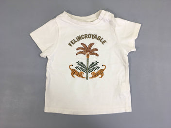 T-shirt m.c blanc cassé Felincroyable