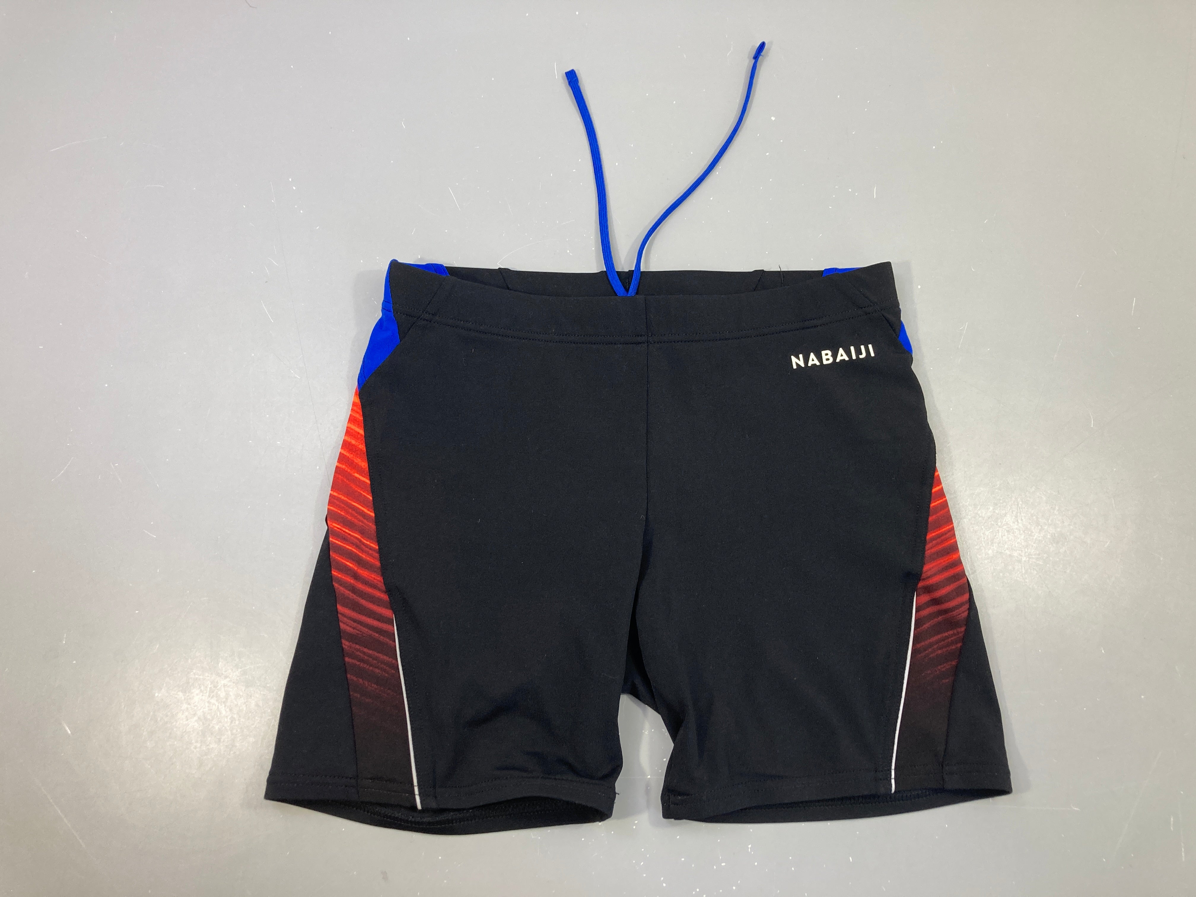 Maillot boxer noir  bords orangés Nabaiji